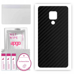 apgo Protective Skin Sticker for the back compatible with Huawei Mate 20 X (5G), Wrap Film, Foil, Vinyl - Pattern Carbon Black