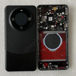 Naujas galinis dangtelis HW Mate 60 Pro Priekinis rėmelis + Galinis baterijos dangtelis + Kameros rėmelis + Blykstės dangtelis su &scaron;oniniais mygtukais balta