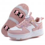 TUINANLE sportbačiai su ratais Riedučiai Batai Berniukai Mergaitės Vaikai Vaikai Sportas 4 Riedučiai Batai 39 rožinė