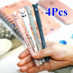 4 vnt. gyvūnų kačių me&scaron;kiukų trinamas aksominis gelio ra&scaron;iklis Rollerball mokyklos biuro reikmenys mokinių ra&scaron;ikliai 0,38 mm B 4 pcs random color