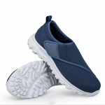 Reguliuojamo užsegimo batai diabetikams Itin platūs edeminiai vaik&scaron;čiojimo neslystantys batai pagyvenusiems vyrams moterims, patinusioms pėdoms 44 tamsiai mėlyna spalva