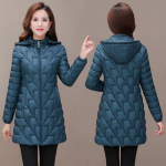 Vidutinio ilgio Parka Light striukė Motinos rudeninis medvilninis paltas Moteri&scaron;kas pamink&scaron;tintas paltas Pamink&scaron;tintas paltas žiemos parko striukė 6XL 2XL