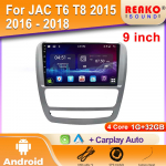 Android automobilinis radijas JAC T6 T8 2015 2016 - 2018 vaizdo daugialypės terpės Bluetooth grotuvas navigacija GPS 4G Carplay autoradijas 4 core 1GB+32GB carplay