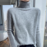 Moteri&scaron;kas ka&scaron;myro megztinis Qinghe ka&scaron;myras 30% ka&scaron;myras 30% audinė 30% vilna 10% nailonas Moteri&scaron;kas rudens ir žiemos storas ka&scaron;myro megztinis mink&scaron;tas ir &scaron;iltas L pilka spalva