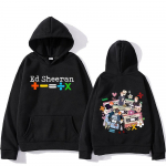 Ed Sheeran Tour 2024 Retro hiphopo džemperis su gobtuvu ir vilnoniu gobtuvu, pankų drabužiai, &bdquo;Sudaderas&ldquo; mink&scaron;tas gobtuvas S