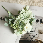 Dirbtiniai bijūnai &scaron;ilko gėlės &bdquo;pasidaryk pats&ldquo; rožių puok&scaron;tė kamelijos plastikinės netikros gėlės namų vestuvių dekoravimas rožinė