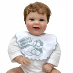 55 cm skalbiama, tikrovi&scaron;ka, mink&scaron;ta, rankomis nudažyta imitacija Baby Reborn Doll Vaikai lydi žaidimo lėlę Boy