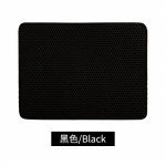 Kačių kraiko kilimėlis Dviejų sluoksnių vandeniui atsparus &scaron;lapimui sulaikomas kilimėlis Lengvai valomas Neslystantis tualeto kilimėlis Kačių įbrėžimas Didelis pėdų kilimėlis 30x30cm juoda