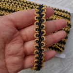 Auksiniu apvadu &scaron;imtakojų nėriniai - 13 mm DIY aksesuaras drabužiams, gaubtams ir kt.