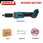 ONEVAN 2000W be&scaron;epetėlinis elektrinis kampinis &scaron;lifuoklis 35000 aps./min 6 mm belaidis 4 pavarų reguliuojamas &scaron;lifavimo rotacinis įrankis Makita 18V baterijai Without Battery