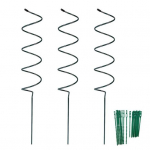 3 vnt. augalų atraminiai kuolai, sukami pomidorų kuolai, spiraliniai augalų kuolai, geležiniai sodo kuolai, atramos su suktukais vijokliniams augalams A 3pcs