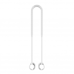 F1 Apsauginė nuo pametimo ausinių virvelė Sony WF-1000xm4 belaidėms ausinėms, kaklo dirželis balta