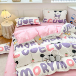 Stilingas vienspalvis patalynės komplektas - 3 arba 4 dalys, puikiai tinka bendrabučiams (1.5m/1.2m) 2.0m four-piece set