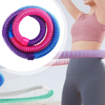 , Hula lankas, Sulankstomas, Sportinis PVC, Patogus, Ne&scaron;iojamas, Treniruotėms, Liemenį tausojantis dizainas skirtas Gray Blue Pink