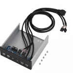 5.25 colio stalinio kompiuterio korpuso vidinis priekinis skydelis USB &scaron;akotuvas USB3.0 2.0 HD-Audio prievadas