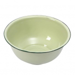 Vintažinis emaliuotas gilus sriubos dubuo, sutir&scaron;tintas retro ryžių makaronų indas, indaplovėje saugus serviravimo puodas kar&scaron;tiems patiekalams 16cm 1pc