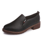 Moteri&scaron;ki plok&scaron;čiapadžiai batai apvaliais pir&scaron;tais Oxford Shoes PU moteri&scaron;ki batai 37