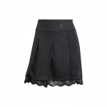 Adidas Originals Vienspalvis Nėriniu Apvadu Sporti&scaron;kas Laisvalaikio Mini Sijonas Moteri&scaron;ki Apatiniai Juodas IZ5002 XXS
