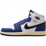Air Jordan 1 Retro High OG PS Rare Air - Tamsiai karali&scaron;kai mėlyni Vaiki&scaron;ki kedai Balti Neutraliai pilki Juodi FD1412-100 33.5 gray