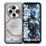 Blackview FORT 2 5G 8GB RAM 128/256GB ROM Android 15 Atsparus i&scaron;manusis telefonas 6.56 colių 90HZ Mobilusis telefonas 5000mAh 8GB+128GB balta