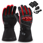 &Scaron;ildomos motociklininko pir&scaron;tinės i&scaron; anglies pluo&scaron;to visai rankai, 4 temperatūros, skirtos &scaron;altam orui, sertifikuotas PSE japoni&scaron;kas produktas, žiemos, 11,1 V, labai tvirtas apvalkalas, juoda