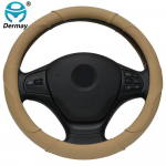 DERMAY PU Leather Car Steering Wheel Cover M size for LADA 14-15 Steering Wheel Free Shipping
