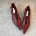 Madingi moteri&scaron;ki batai Plok&scaron;čiapadžiai Sandalai Vasaros Nauji Smailianosiai Retro Oksfordo Batai Mules Atsitiktiniai Moteri&scaron;ki Batai Walking 39 vyno raudonos spalvos