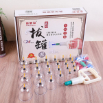 24 vnt. Hijama siurbimo puodelių terapijos rinkinys Vakuuminiai siurbimo puodeliai celiulitui, masažui, nugaros skausmui mal&scaron;inti Kinų siurbimo puodeliai