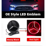 Automobilio grotelių ženklelis, 3D priekinis emblemos LED žibintai Mercedes Benz W205 W212 W213 W204 ML W166 CLA C117 W176 W177 E GLA GLC GLE A-W176 2013-2018