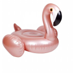 Didelis pripučiamas flamingas baseinui rožinio aukso spalvos