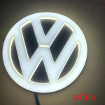2025 Kar&scaron;tas 4D LED Volkswagen logotipo ap&scaron;vietimas priekinės ir galinės logotipo lipdukai tinka Tiguan/Passat/Golf/Polo/Jetta/Beetle/CC/MK5/ black