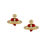 Vivienne Westwood Deimantinis &Scaron;irdies Asimetri&scaron;kas &Scaron;irdies Kristalinis Auskarai Moteri&scaron;ki auskarai Raudonas Auksas 6201033K02R654R654 Box