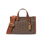 Michael Kors Gigi Monogram Classic Pakabukas Rankinė Moteri&scaron;ka Rankinė Tamsiai Ruda 30H3G3GM5B-227 Basic Set (Bag+Dust Bag)
