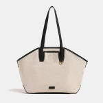 Summer new high-end resort series yak wool hemp tote bag, large-capacity commuter shoulder underarm bag smėlis