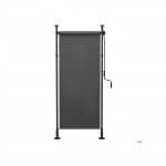 Įtraukiama balkono markizė - Outsunny - 120x220-310 cm - Tamsiai pilkas poliesteris - Rankenėlė - UV30+ pilka