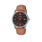 CASIO Vyri&scaron;kas odiniu dirželiu laikrodis ant rie&scaron;o MTP-V002L-5B3 Vyri&scaron;kas laikrodis