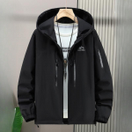 Didelio dydžio 11XL 12XL vyri&scaron;kas gobtuvas plius apkūnus susiūtas vir&scaron;us keičiama striukė funkcinis paltas 10XL juoda