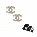 CHANEL logotipą primenančios mažos metalinės auskarų vėrinukai moteri&scaron;ki auksiniai auksas