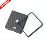 YTF-carbon tikro anglies pluo&scaron;to mobiliojo telefono dėklas Motorola Razr 50 Ultra, aramid pluo&scaron;to Razr 50 Ultra mobiliojo telefono kietasis dėklas Moto Razr 50 Ultra juoda