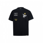 Atstovauja madingą prekės ženklą laisvi sunkūs vyrai ir moterys pora auk&scaron;tos gatvės vir&scaron;us saulės angelo spausdinimo trumpomis rankovėmis T-shirt mada S juoda
