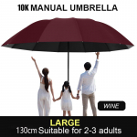 130cm Itin didelis trigubai sulankstomas skėtis nuo lietaus ir saulės Efektyvi apsauga nuo lietaus Efektyvus atsparumas vėjui Atsparumas UV spinduliams raudona