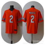 Chicago Bears NFL Futbolo Džersis 18 Williams 15 Odunze 2 Trumpomis Rankovėmis Medvilninis V formos kaklu Sportinė apranga Vyrams Moterims XXXL red