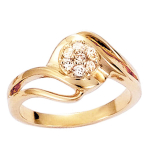 Bague Plaqu&eacute; Or 'D&eacute;esse' Blanc dor&eacute; - 10 mm 54 auksas