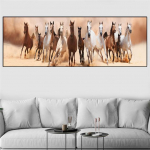 Animal Seven Running Horse Drobės tapyba Abstraktūs plakatai ir spaudiniai Sieniniai paveikslėliai gyvenamojo kambario namų dekoravimui be rėmelio 20*40cm