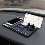 Silikoninis automobilio neslystantis kilimėlis Automatinis telefono laikiklis Neslystantis, lipnus neslystantis telefono laikiklis, stovėjimo numerio kortelės automobilio kilimėlis mėlyna