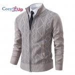 Cozy Up vyri&scaron;kas megztinis megztinis su pilna užtrauktuku Slim Fit kabeliu megztas megztinis su užtrauktuku su ki&scaron;enėmis XL