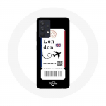 Coque pour Samsung Galaxy A13 5G Billet d'avion London