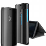 &bdquo;Smart Mirror Anti Drop&ldquo; telefono dėklas, skirtas &bdquo;Samsung Huawei Honor Xiaomi Redmi iPhone OnePlus&ldquo; dangtelis, magnetinis apverčiamas PU oda Samsung S8 juoda