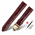 Natūralios odos apyrankė 16mm 18mm 20mm 22mm laikrodžio dirželis ro-lex tissot laikrodžio apyrankė bambuko mėlynos žalios spalvos rie&scaron;inių laikrodžių apyrankė 16mm