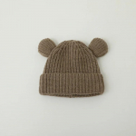 1 gabalo &scaron;ilta naujagimio snapukė berniukui Mergaitei Miela, miela animacinio filmo me&scaron;kiukas bamblys, nerta skrybėlė rudens žiemos &scaron;ilta megzta kepurė